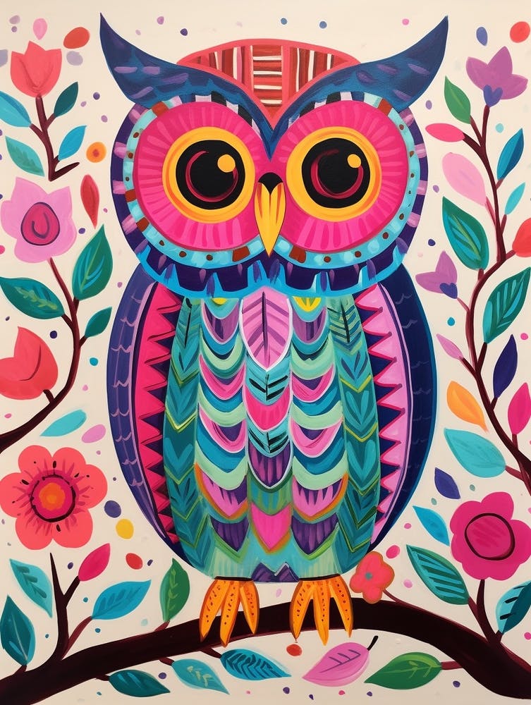 Pink Scandi Owl 3
