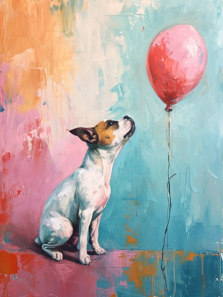 Cute Dog 1 With Balloon