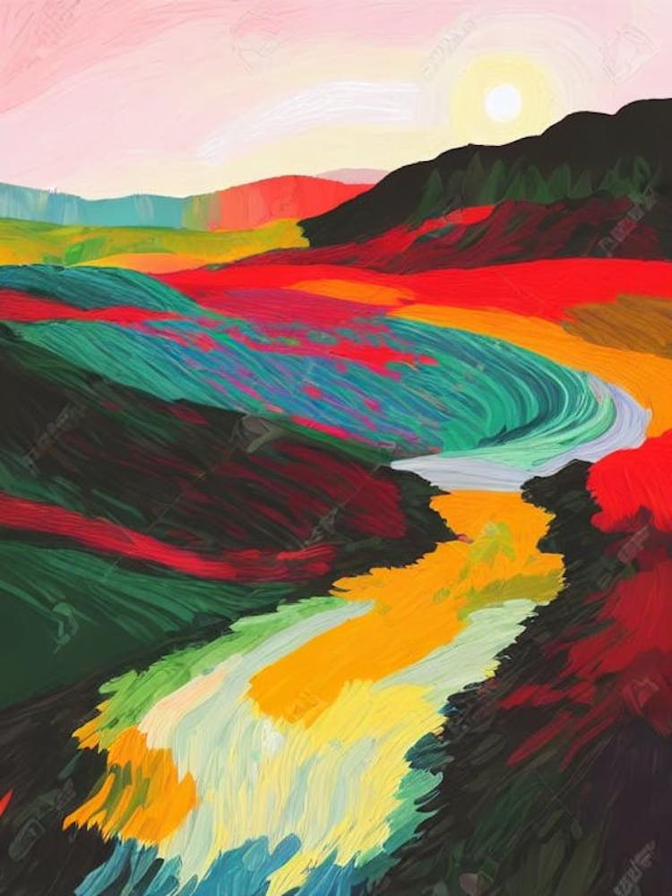 Vatnajökull National Park 1 Iceland Abstract Colourful