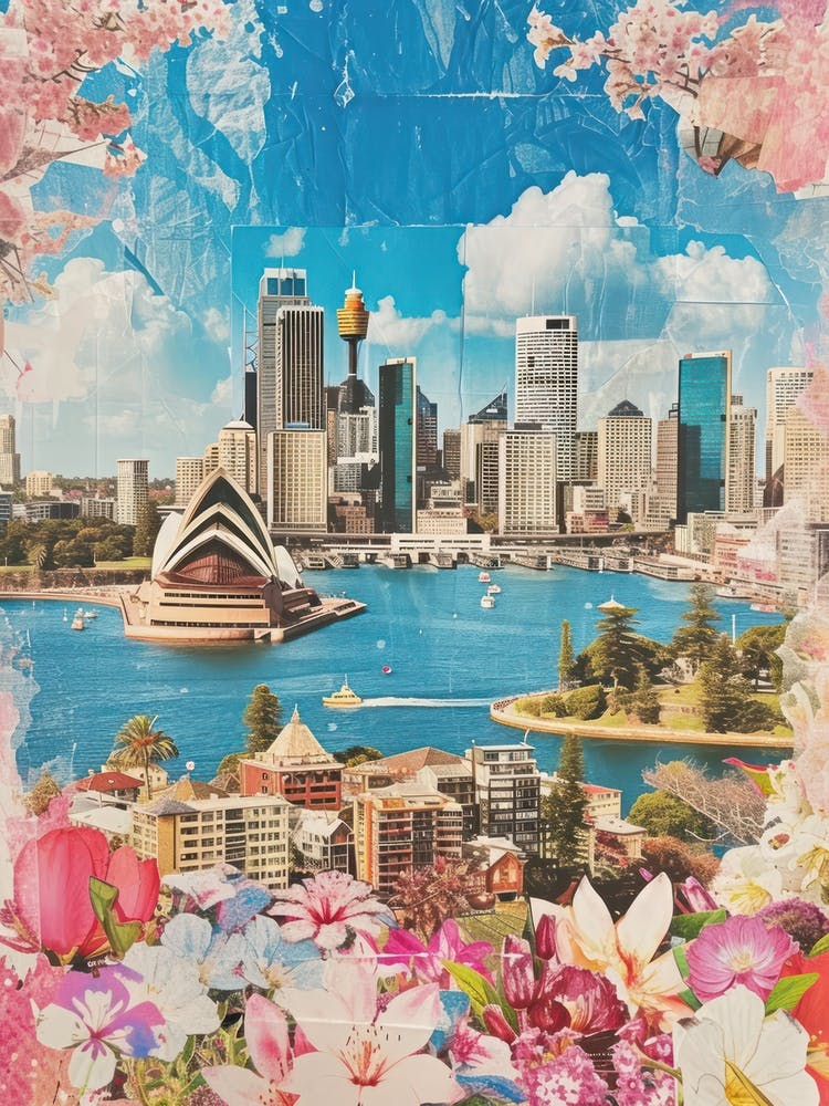 Sydney   Retro Collage Style 3