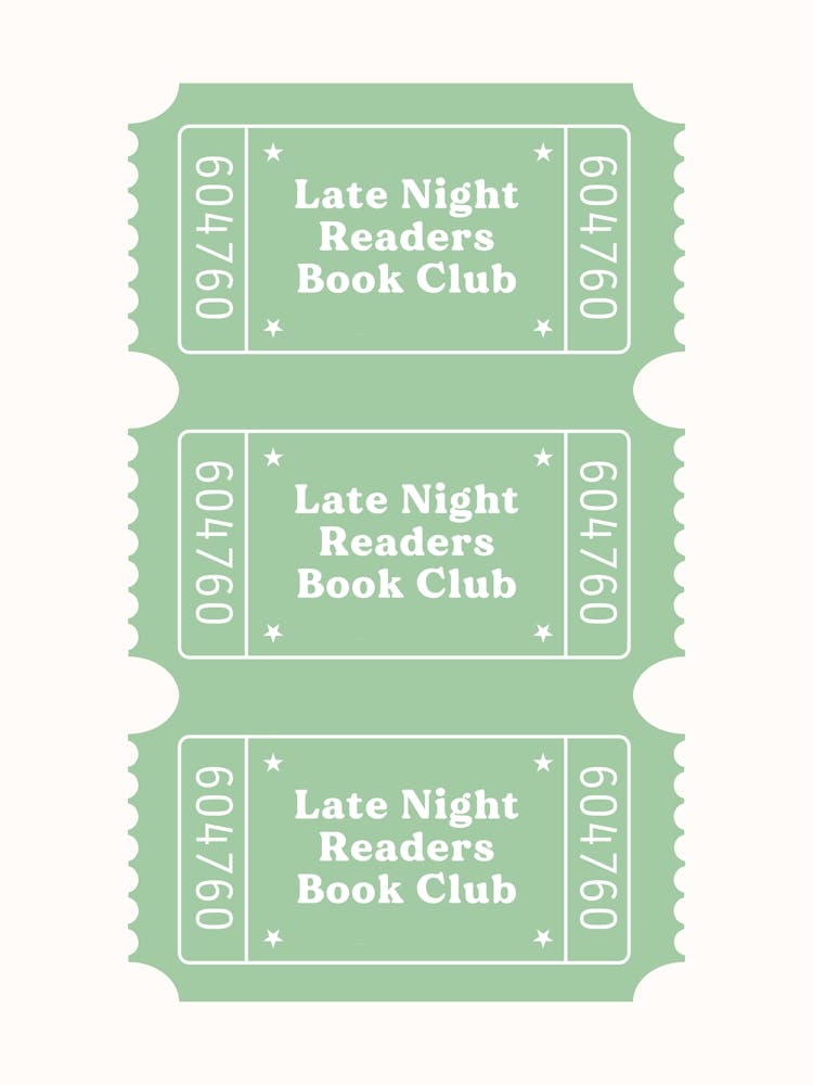 Late Night Readers Club Green Poster