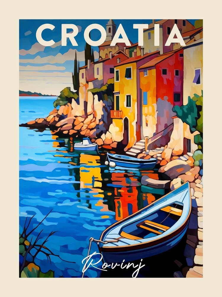 Rovinj Croatia 4 Fauvist Painting Travel Poster