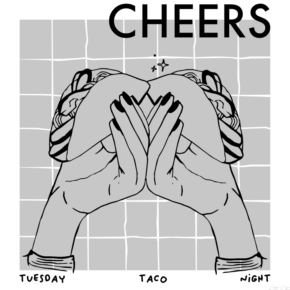 Taco Night Black & White - Kitchen Wall Art 1