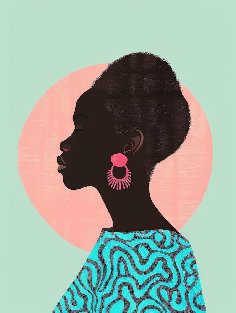 Black Woman With Earrings 9