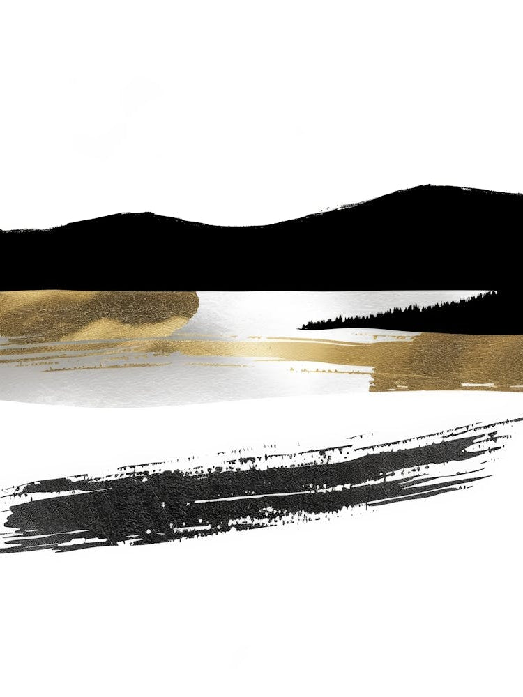 Black And Gold Brushstrokes 2