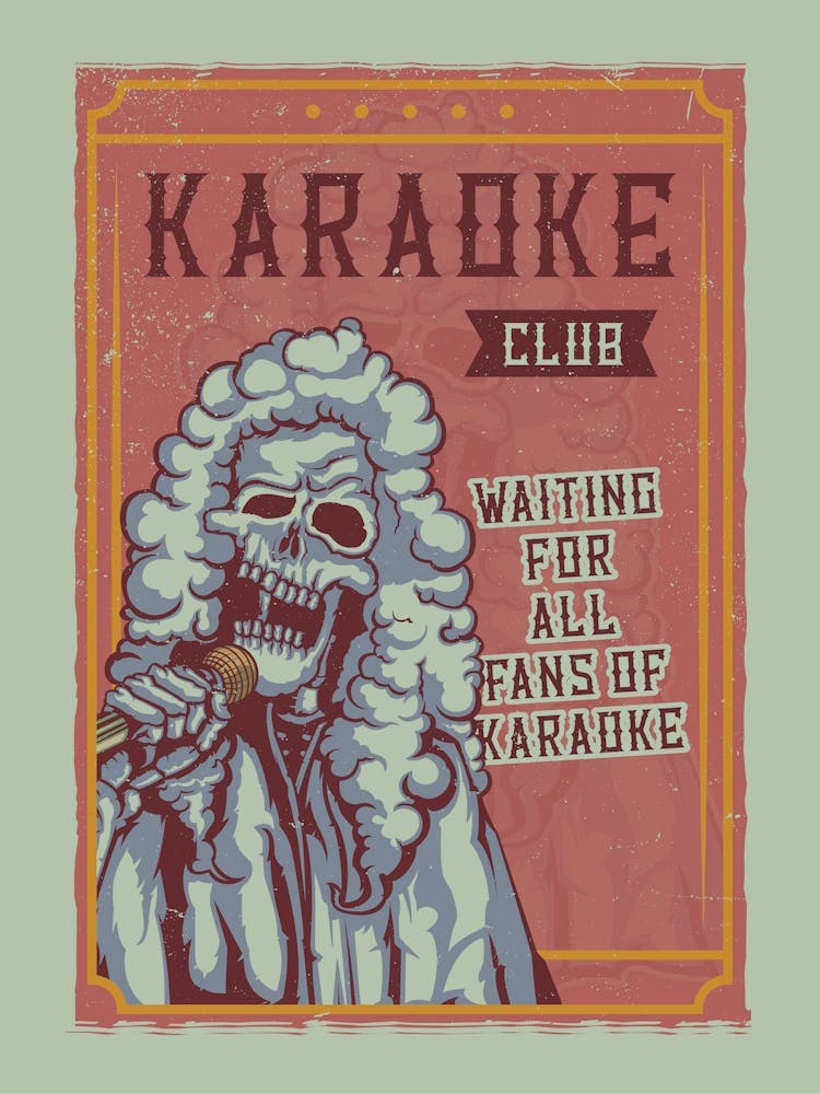 Vintage Skeleton Print Trendy Halloween Wall Art 01