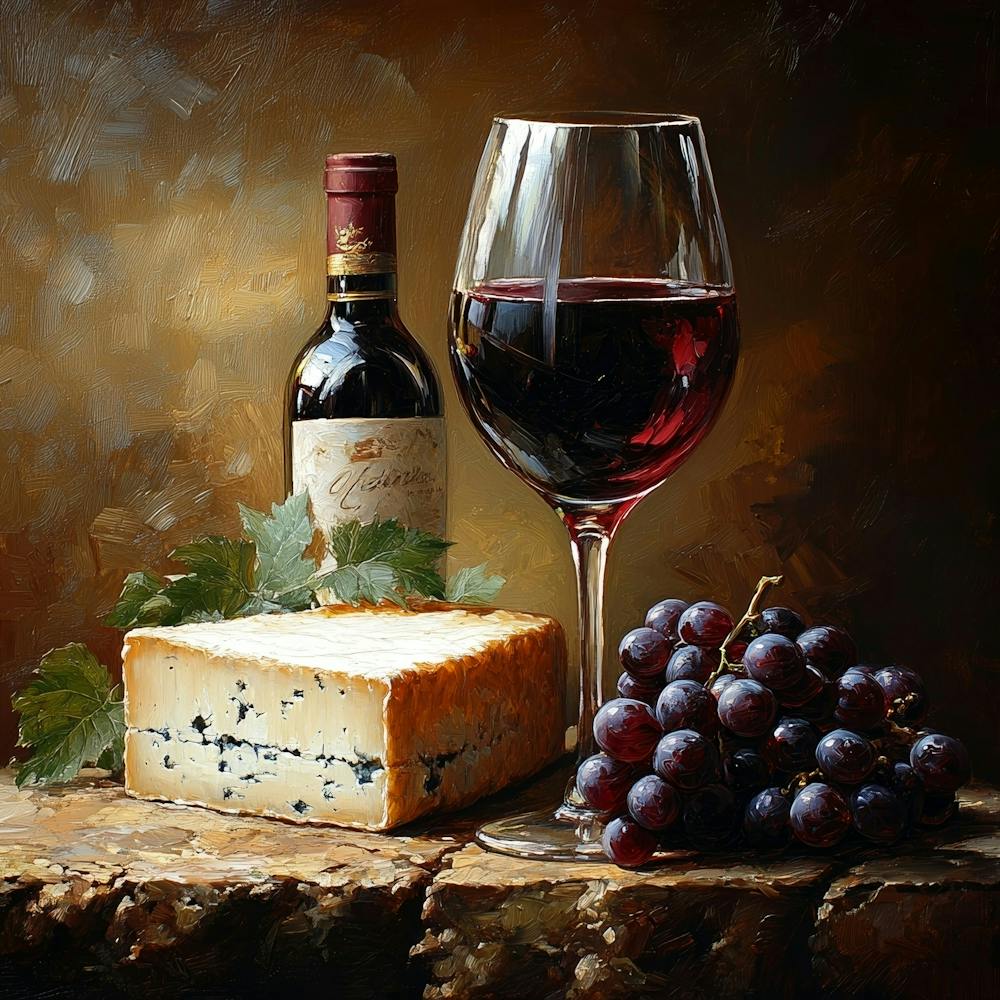 Wine And Cheese Art 1