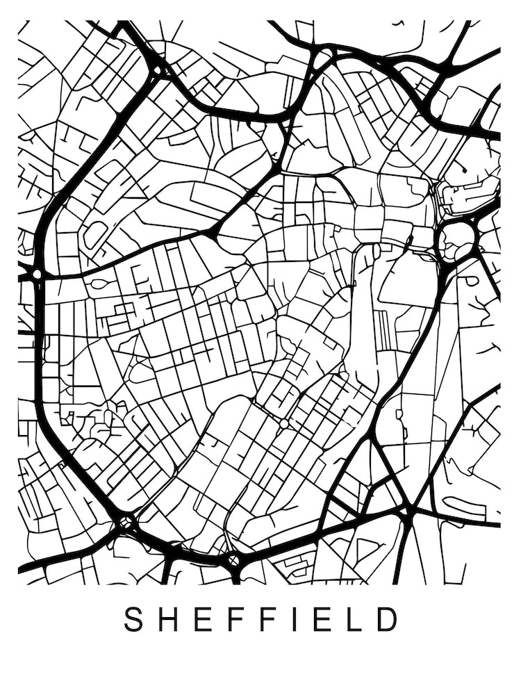 Sheffield Karte