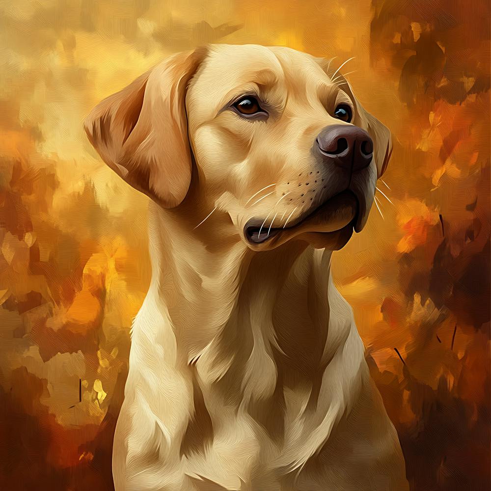 Labrador Retriever Calm Oil Painting 4