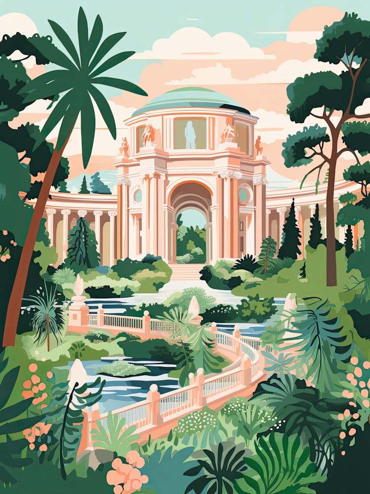 Das Brandenburger Tor Berlin, Deutschland Niedliche botanische Illustration Reise 3