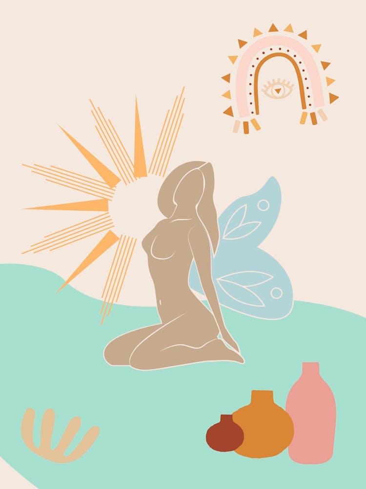 Aphrodisiac. Boho Mystical Girl — boho poster, boho wall art 2