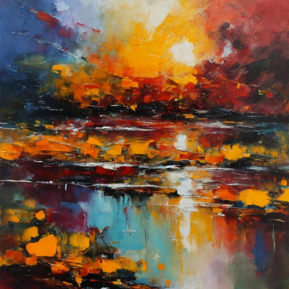 Sonnenuntergang über dem Wasser