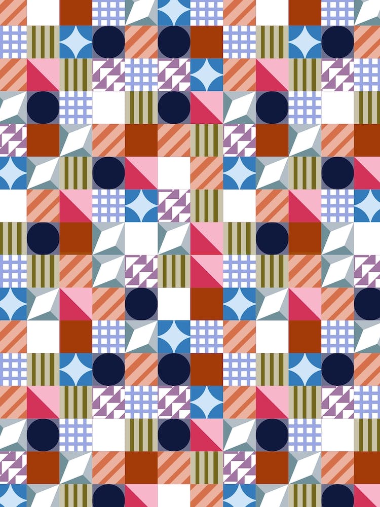 Square Shapes Circles And Stripes