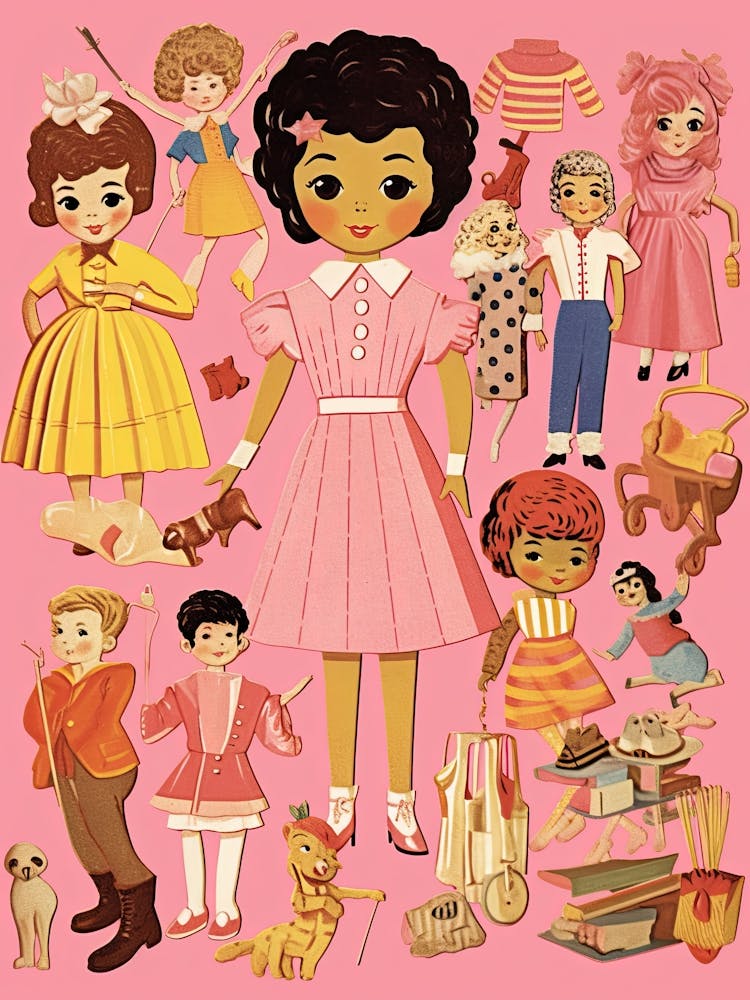 Vintage Paper Doll Kitsch 8