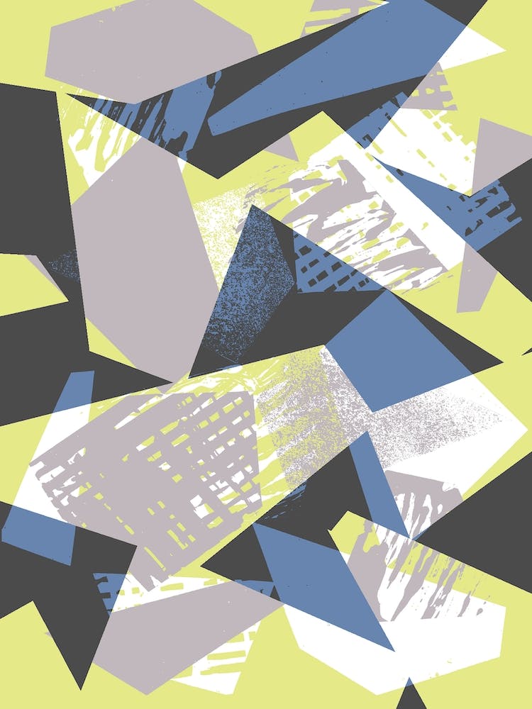 Lime And Blue Shapes