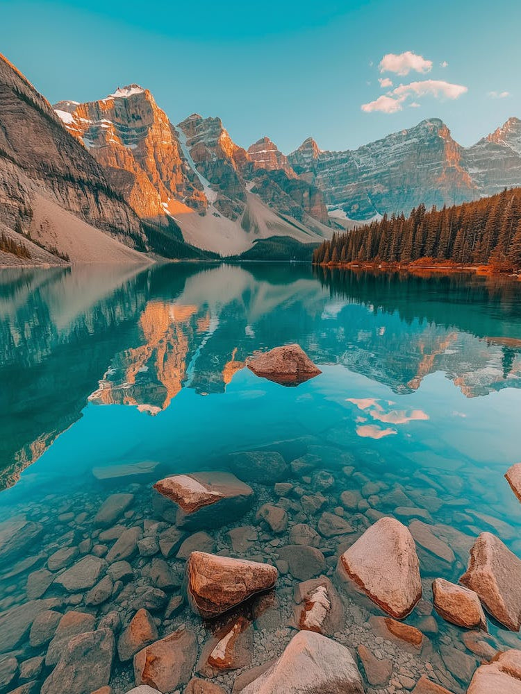 Sunrise At Lake Banff