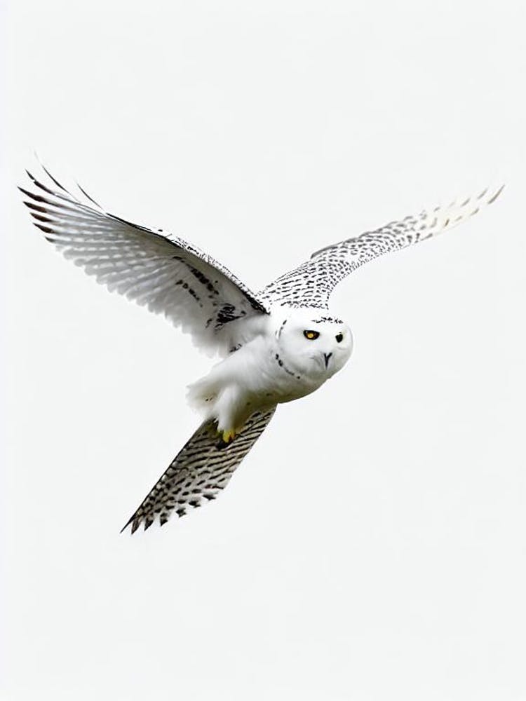 Snowy Owl B&W Pencil Drawing 1 Bird