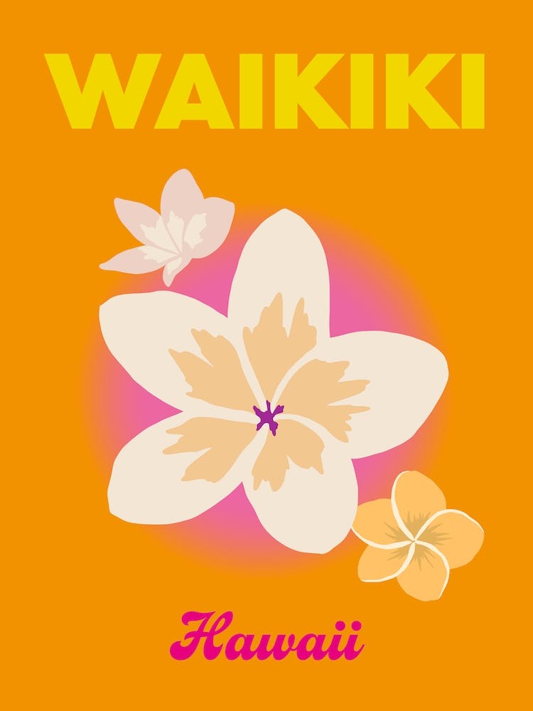 Waikiki Hawaii Travel Print
