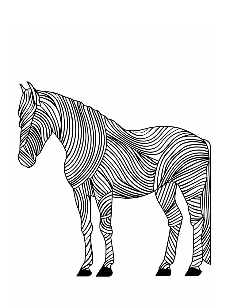 Zebra Tierlinienkunst