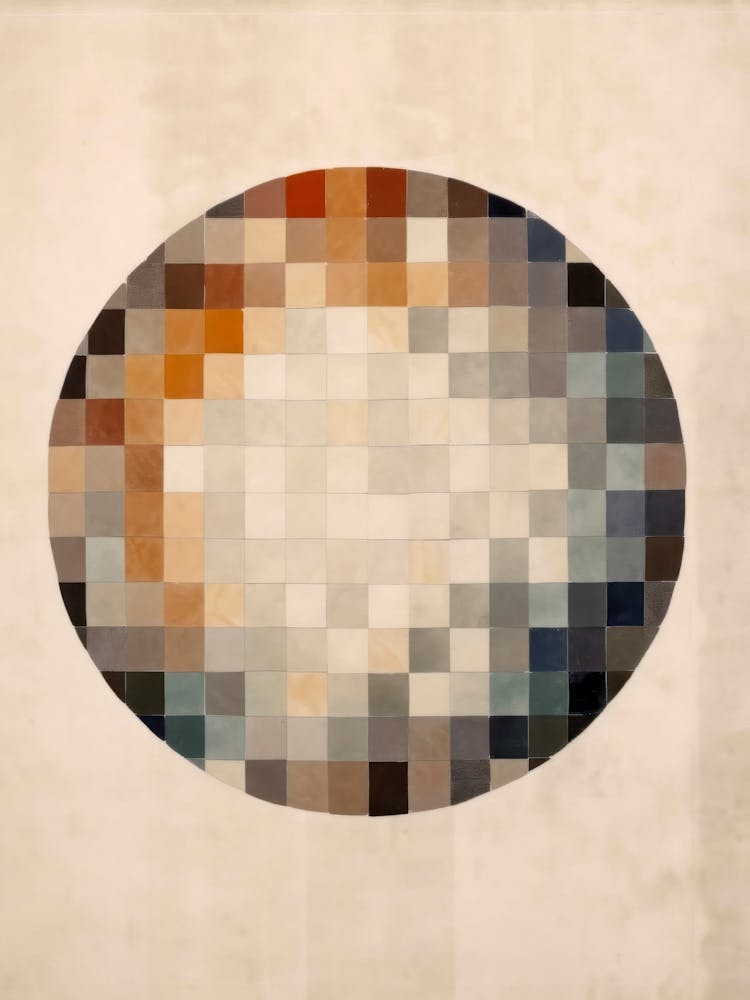 Abstract Mozaic Circle. Vintage