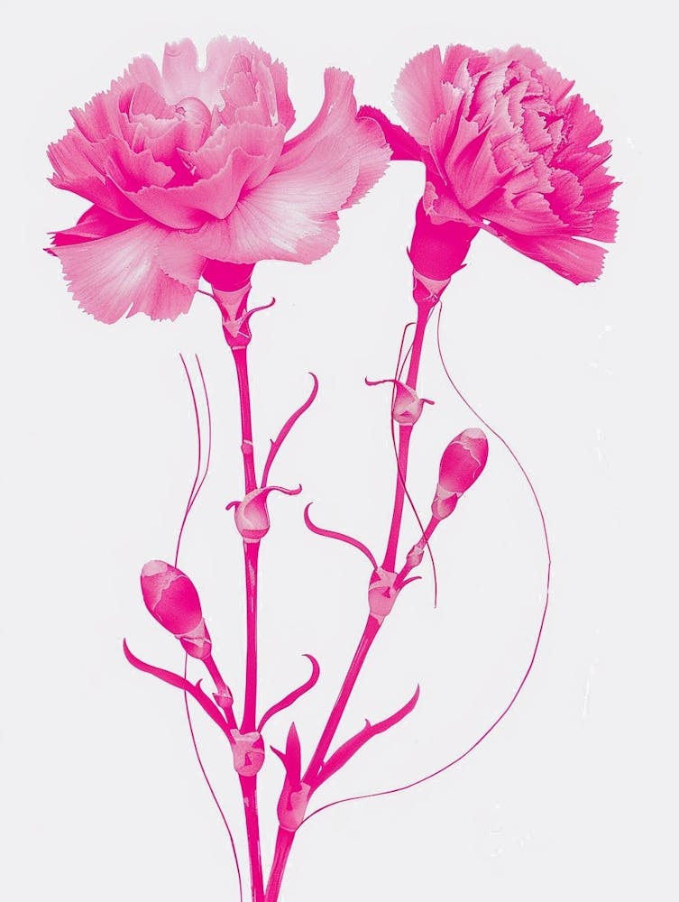 Hot Pink Carnations 1