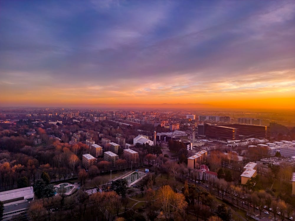 Sunset in San Donato Milanese Italy Europe Photo Cool Wall Decor Poster