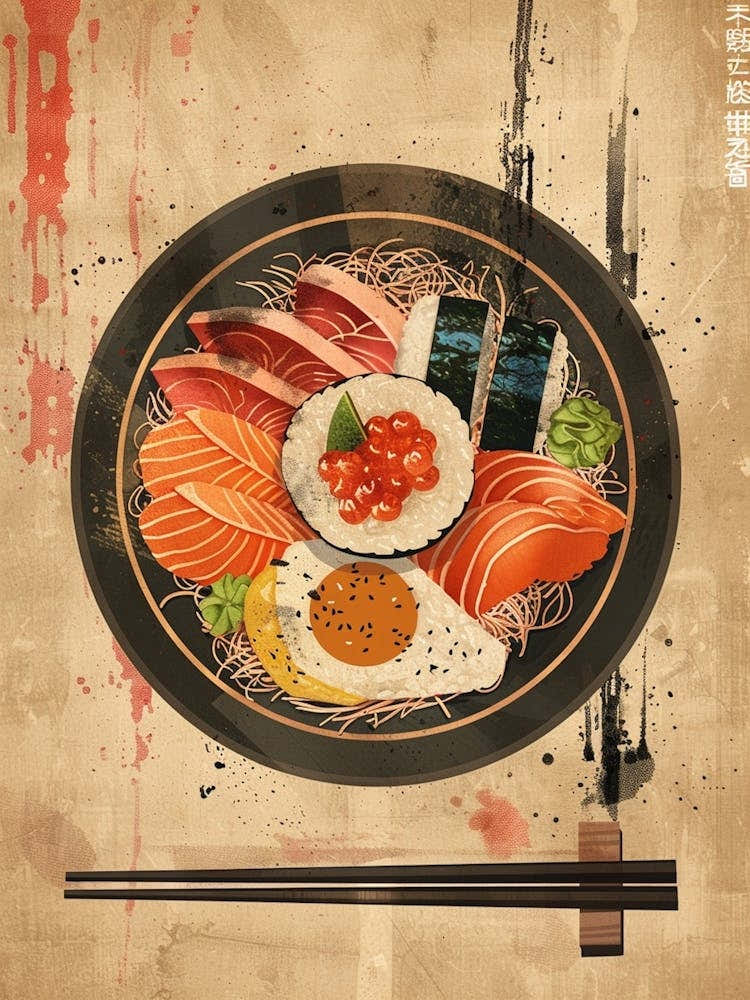 Donburi Inspired Mid Century Modern