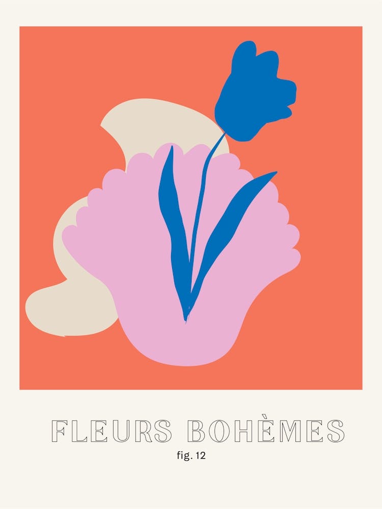 Formes Bohemes Bohemian Shapes Rosa Rote Tulpe