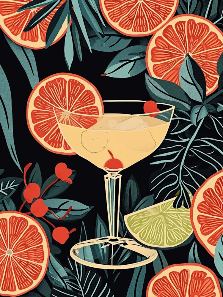 Fruity Art Deco Cocktail 1