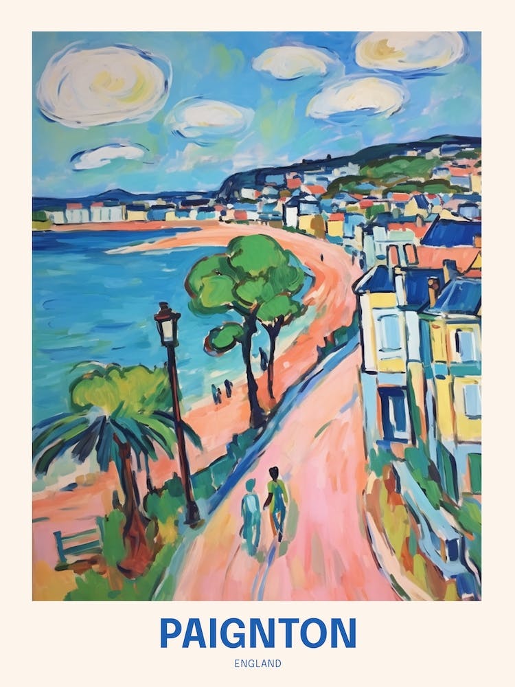 Paignton England 7 Uk Travel Poster