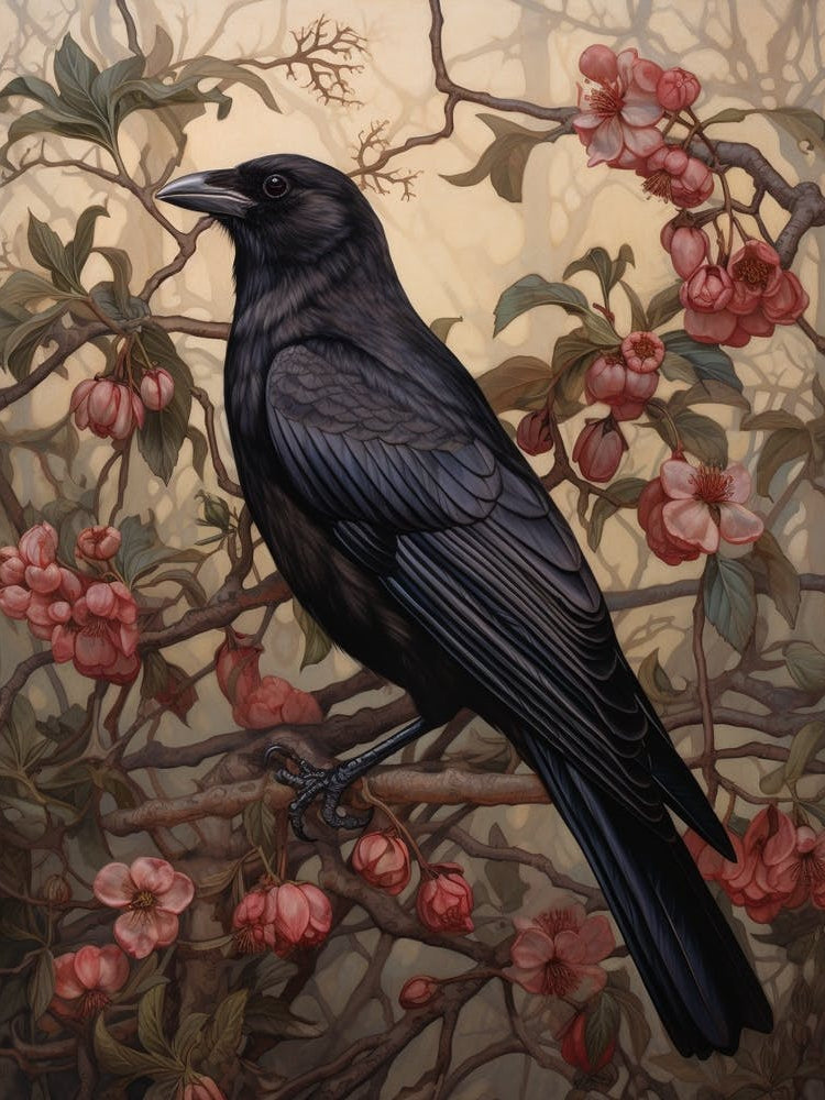 Dark And Moody Botanical Crow 2