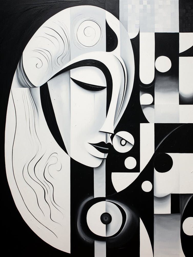 Harmony And Discord Abstract Black And White 8