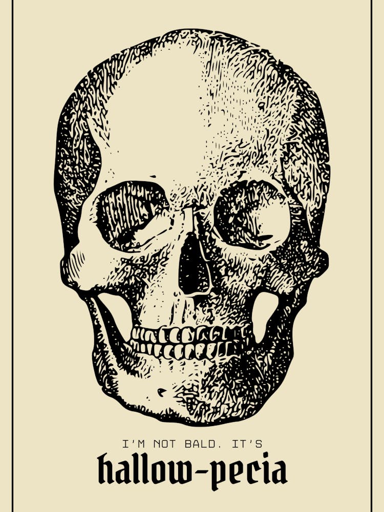 Funny Bald Skull