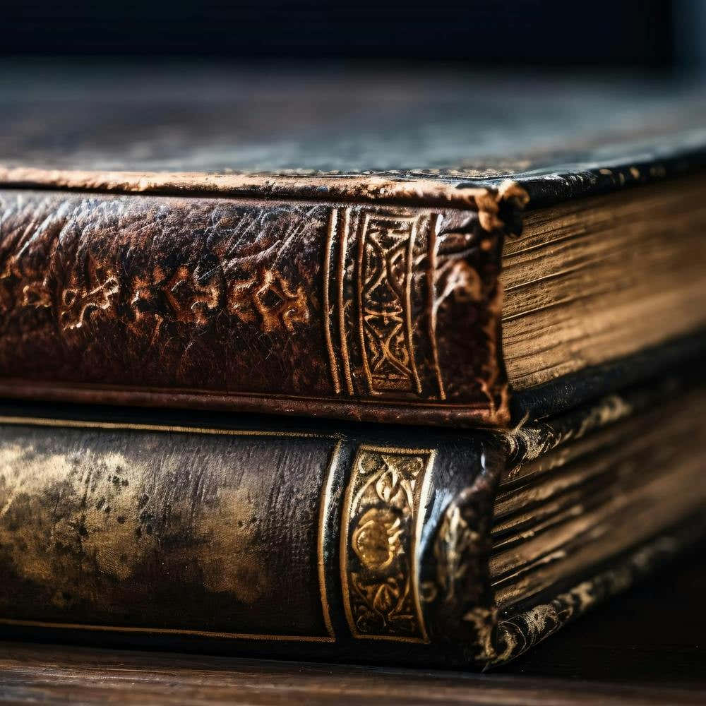 Old Books On A Table 7