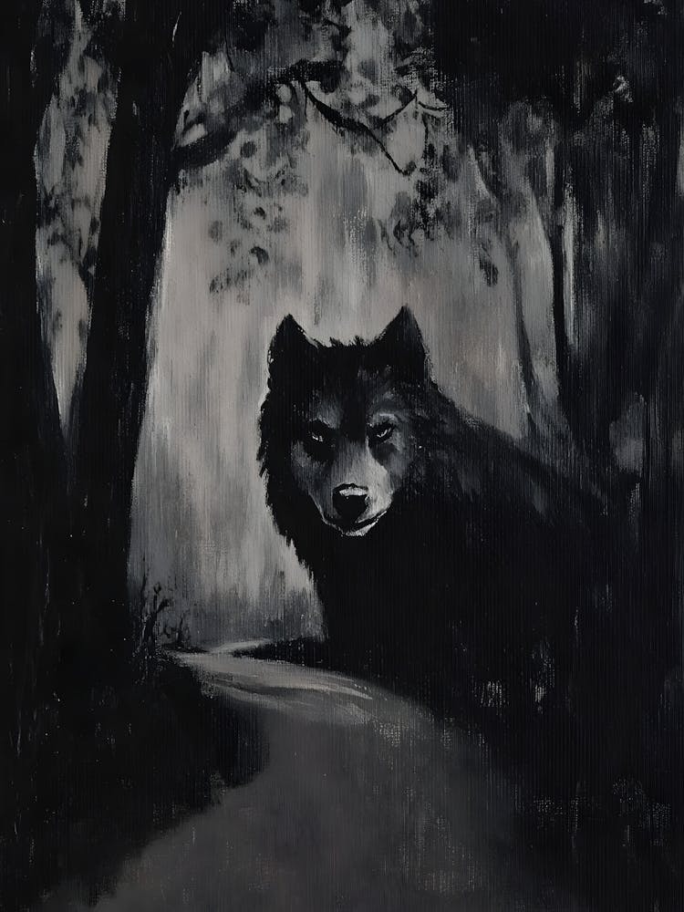 Wolf In The Woods 1