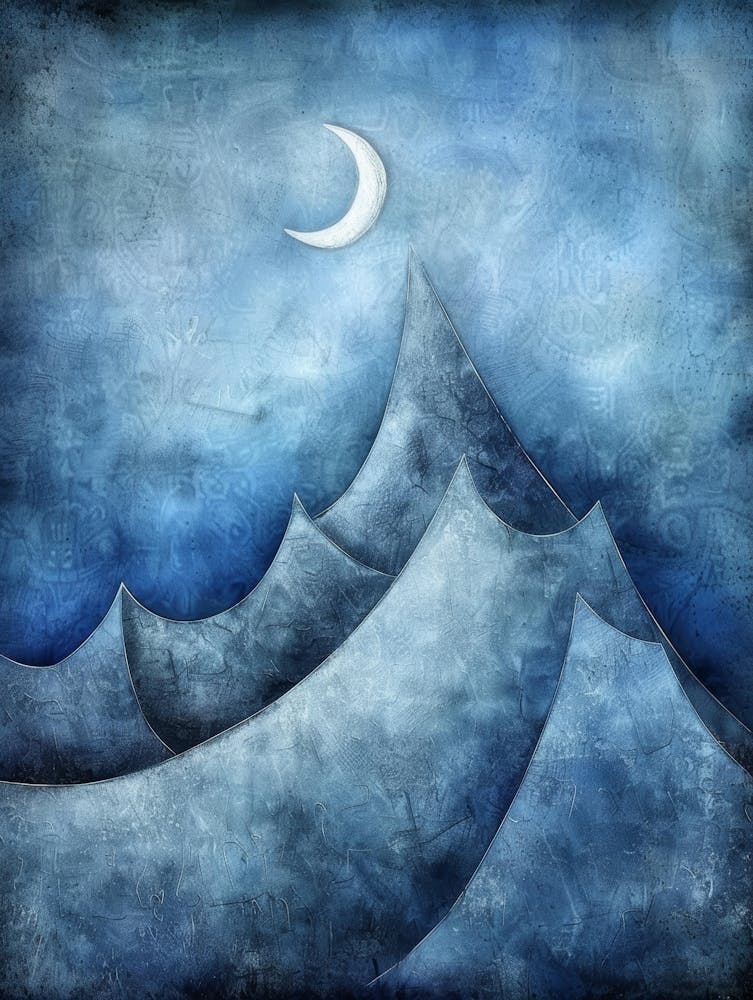 Mond und Berge 7
