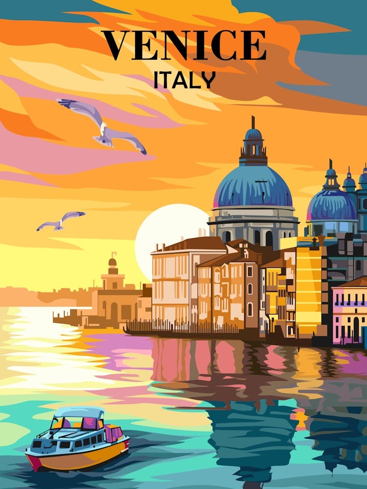 Travel Poster Venice Italy