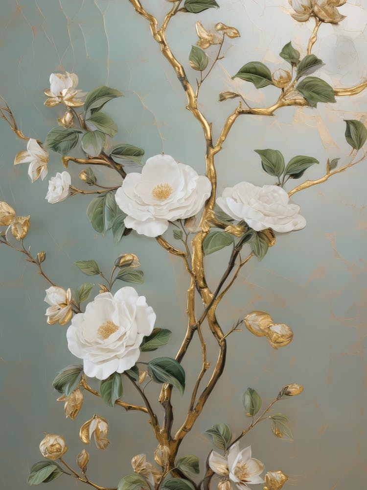Peinture Vintage Botanique Vert Sauge