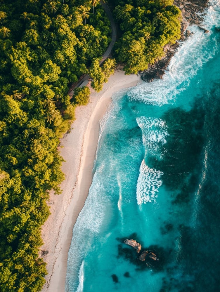 Vue Aérienne d'une Plage Tropicale 3