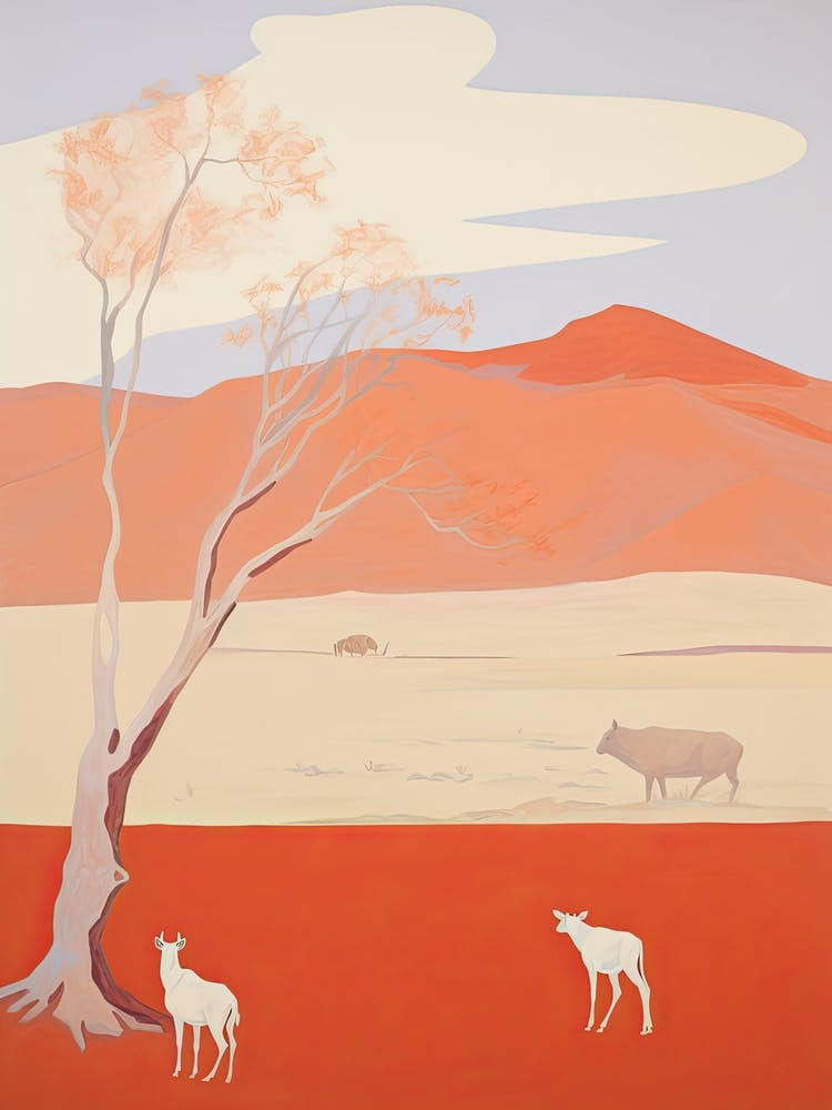 Patagonian Desert (Patagonian Steppe)   Argentina, Contemporary Abstract Illustration 1
