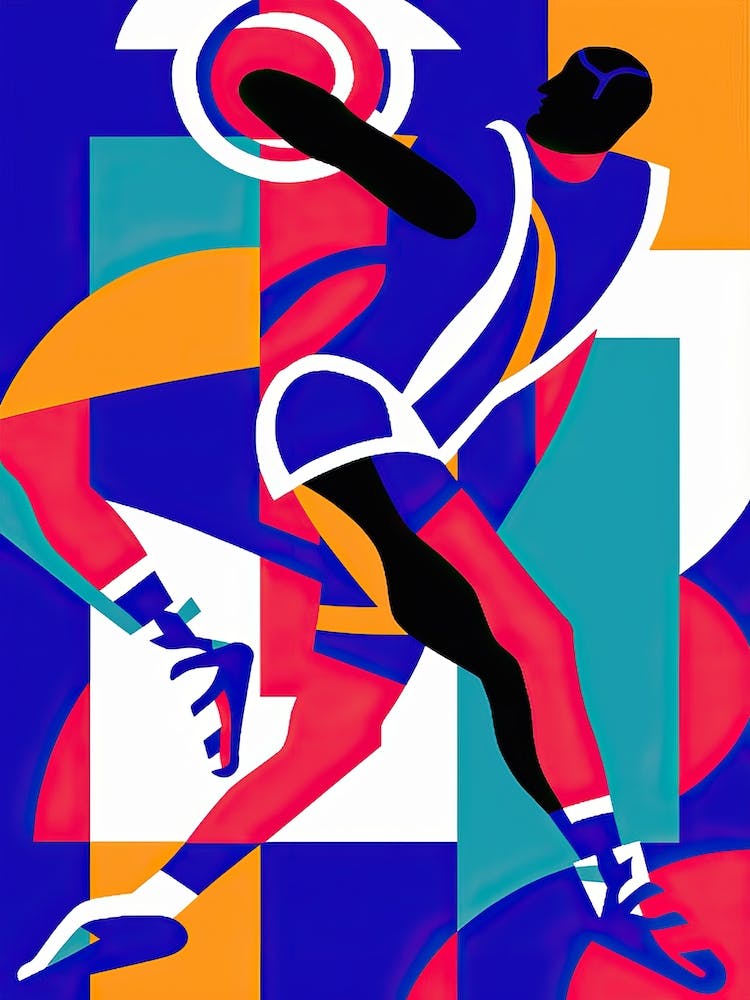 Basketball In The Style Of Matisse 4