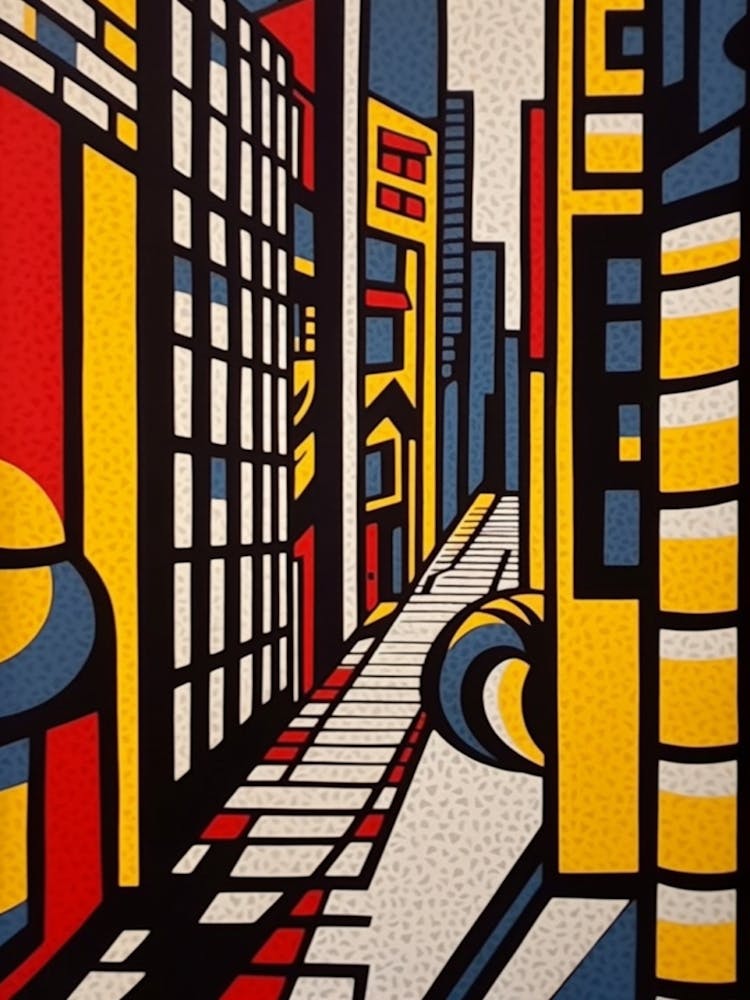 Painting Of Tokyo In The Style Of Pop Art 2