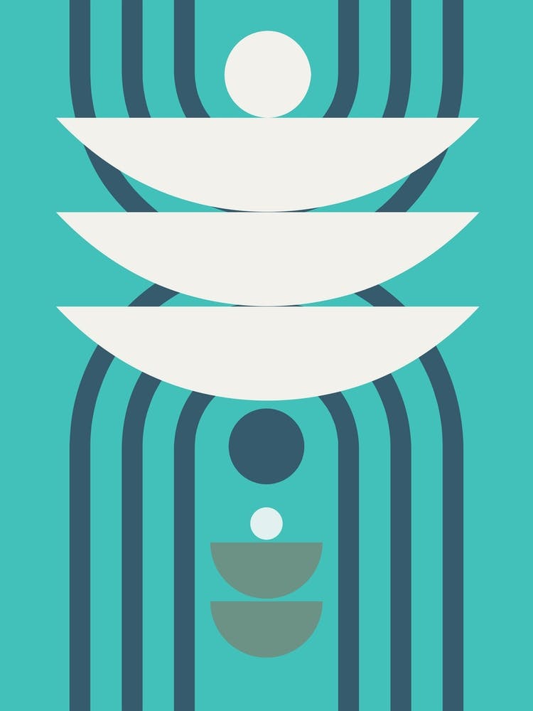 Mid Century Geometrical In Mint