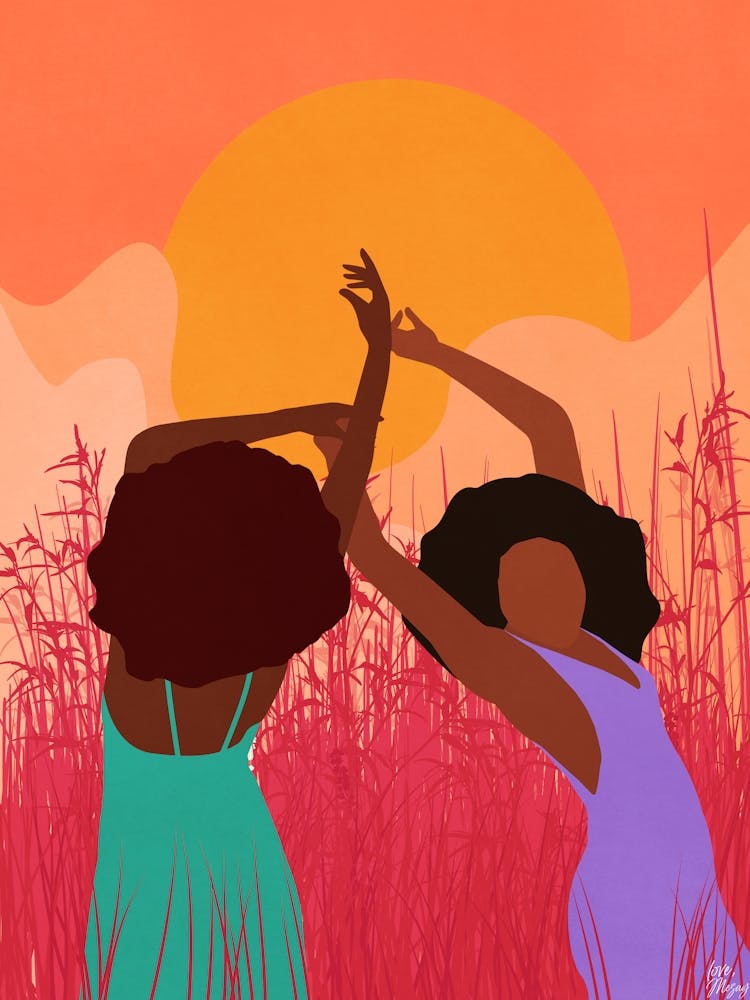 Black Woman art(Summer)