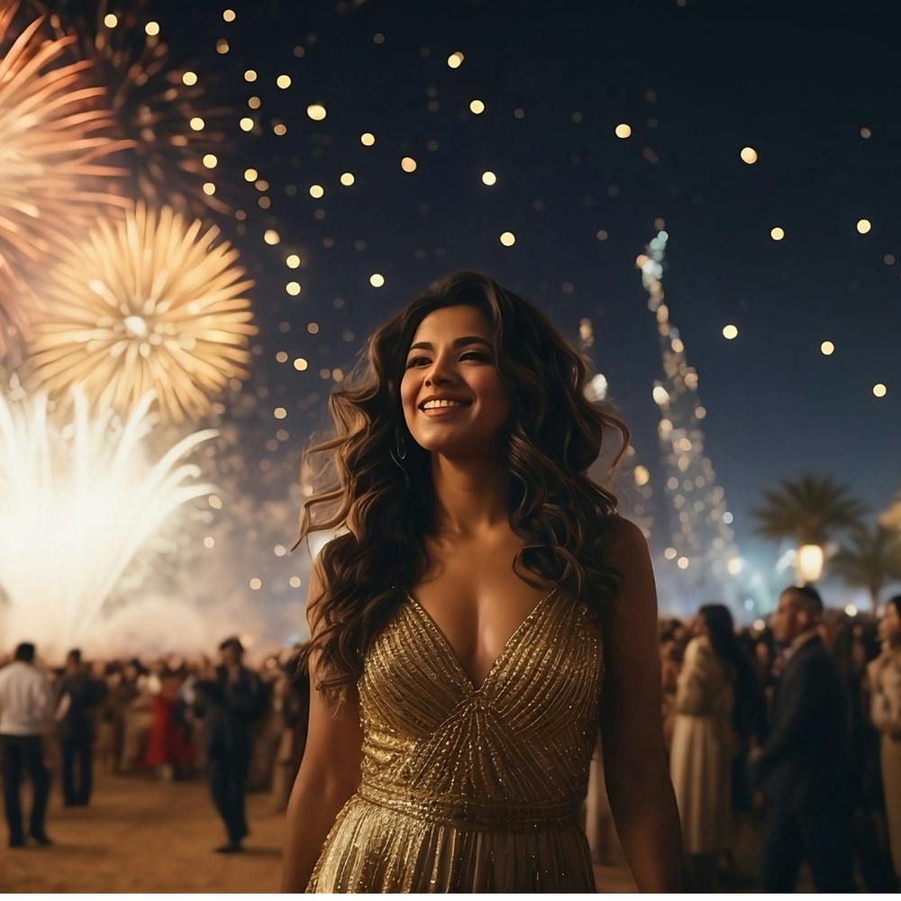 new year festival ( beautiful girl )