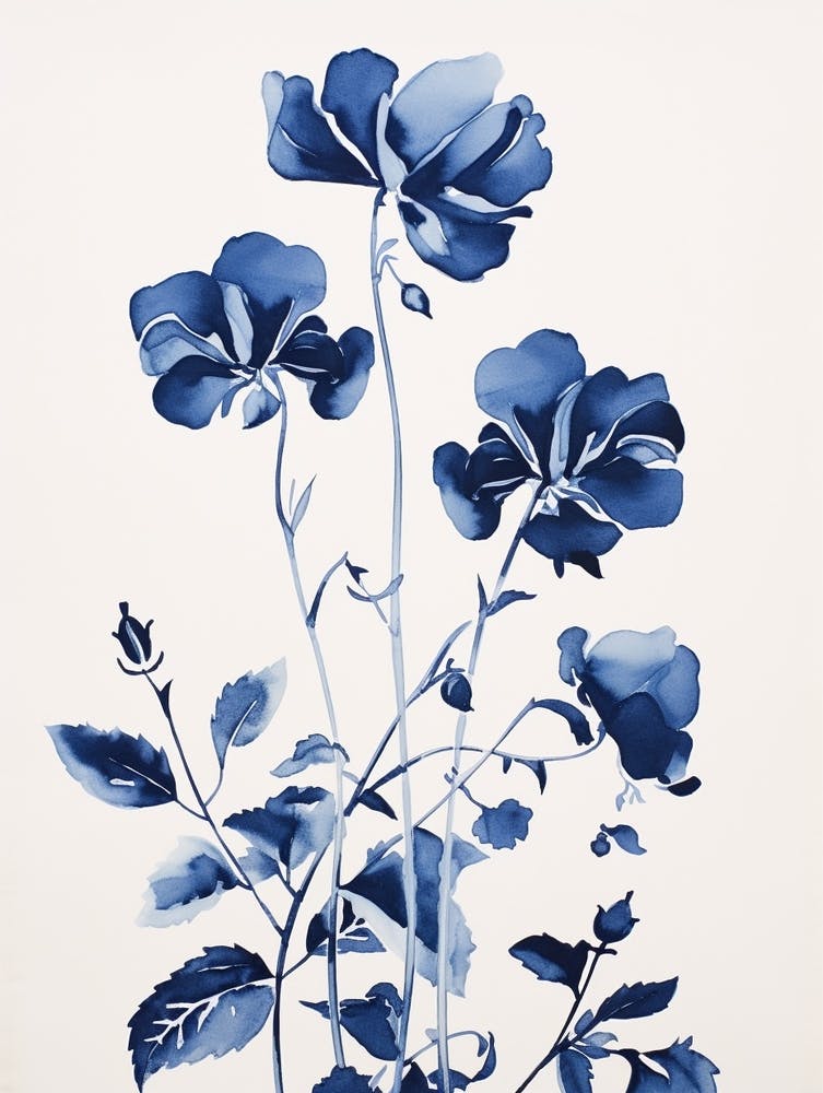 Blue Botanical Sweet Pea 2