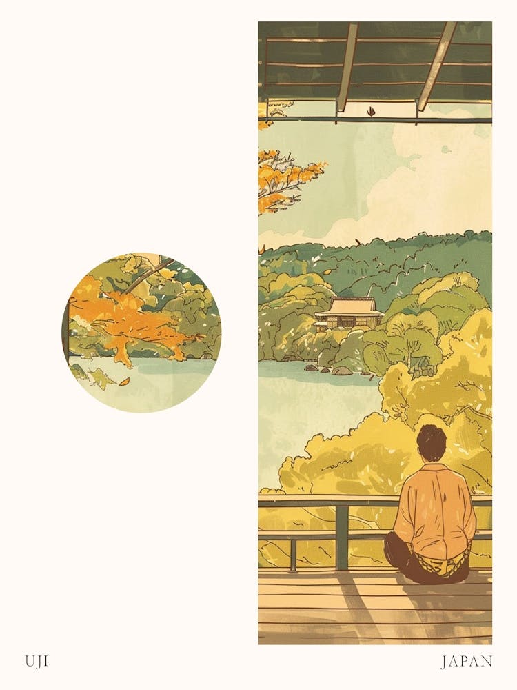 Uji Japan 3 Cut Out Travel Poster