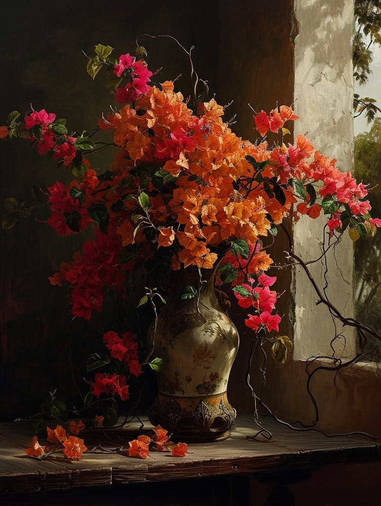 Baroque Floral Still Life Bougainvillea 1