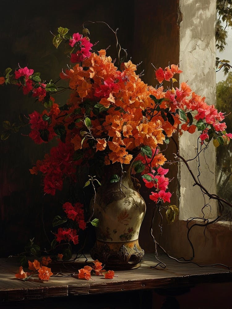 Baroque Floral Still Life Bougainvillea 1