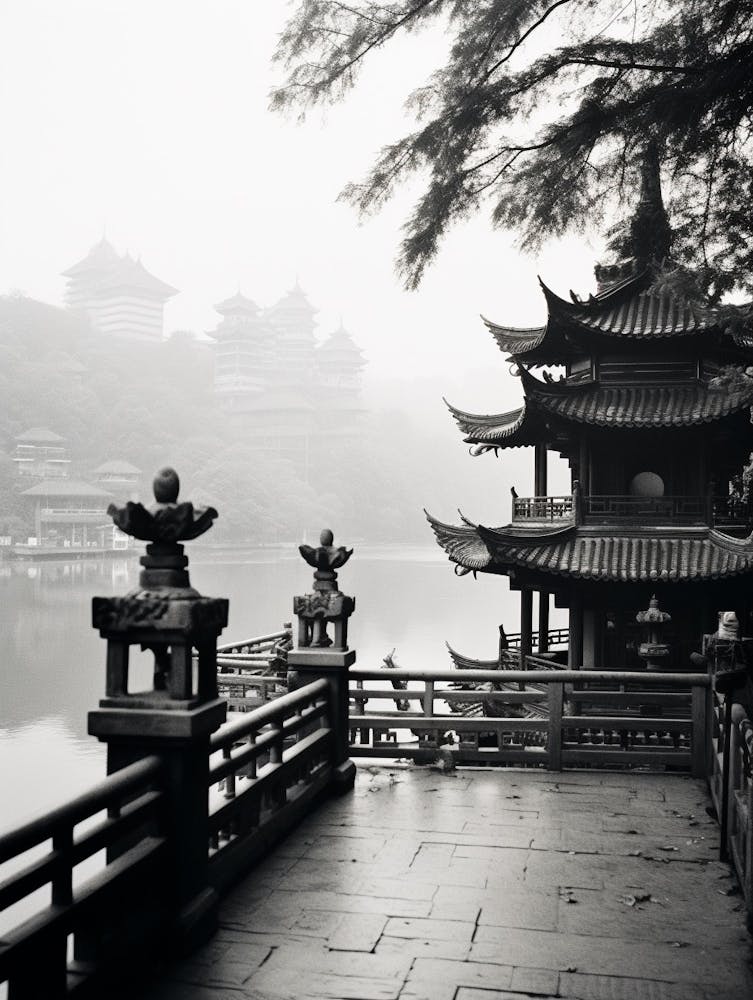 Chongqing, China, Black And White Old Photo 2